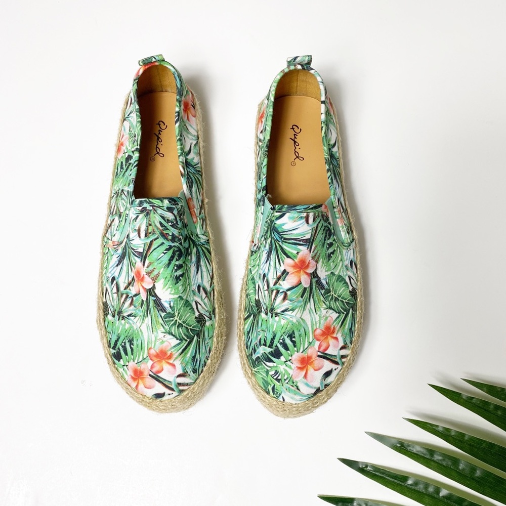Qupid Tropical Print Women Espadrilles - Picture 3 of 5